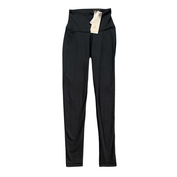 Adidas Tights Womens XS Extra Small Black Yoga Essentials High Waisted 7/8 Train - Picture 1 of 14